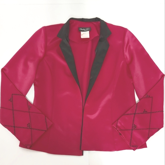 Stanley Scott Vintage Cerise Pink & Black Jacket, Size Small - Picture 10 of 11